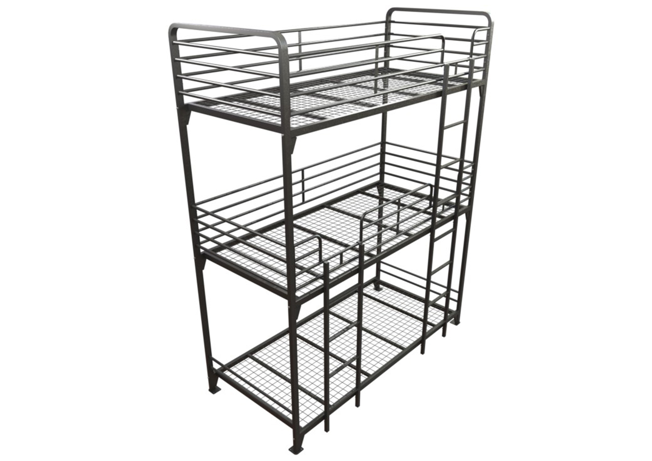 Heavy duty store triple bunk bed