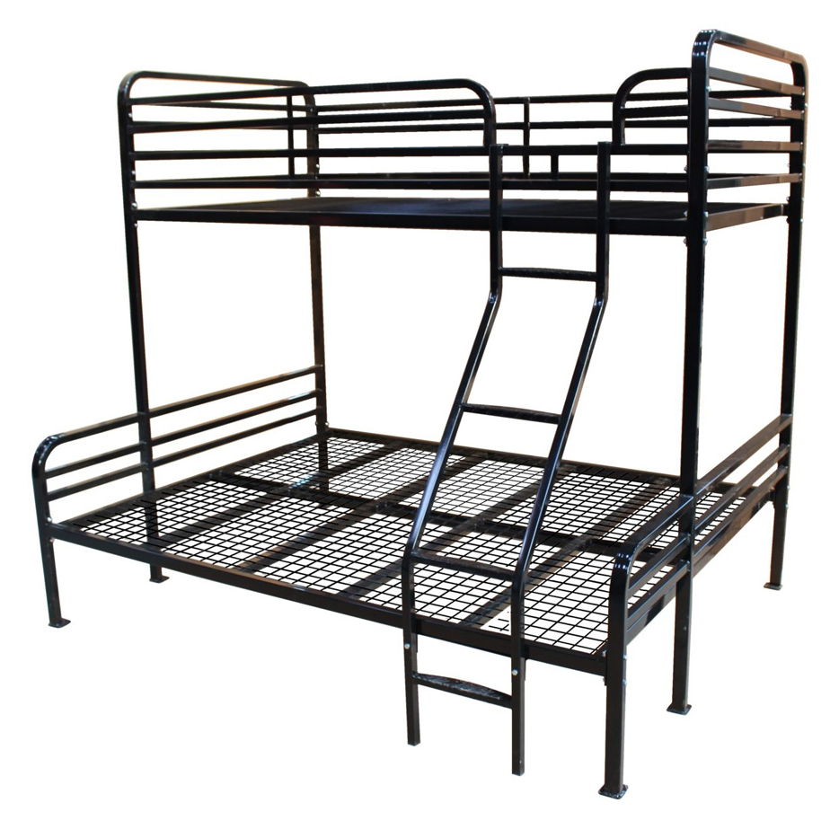 Metal Frame Bunk Bed Twin Over Full, Black Metal Frame Bunk Bed